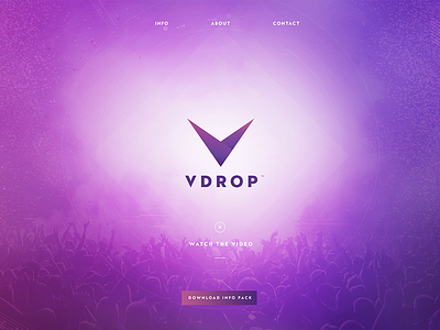 VDrop Concept Site app concept one page site vdrop