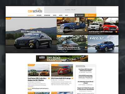 Car Review Site Homepage