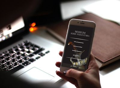 Mockup Design for the keris archipelago museum app black mobile app mobile ui ui ux