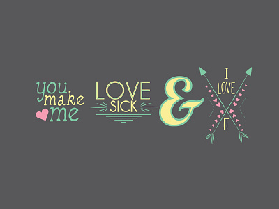 Lovesick arrows brooke glaser font hearts love love sick type typography