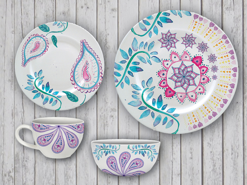 Paisley plates outlet