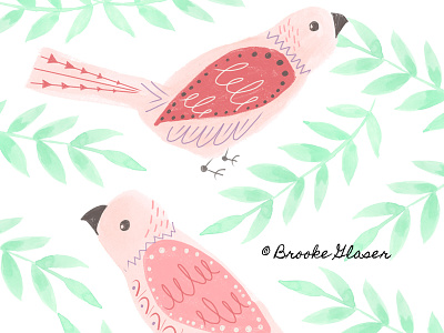 Patterned Birds art bird childrens book childrens illustration illustration pattern