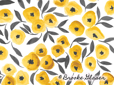 Round Florals art flowers illustration pattern surface design surface pattern design