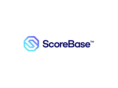 LOGO CONCEPT for ScoreBase blue clean crypto crypto logo cryptocurrency gradient graphic design logo modern logo professional logo simple simple logo vector