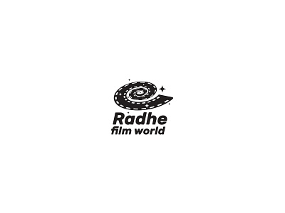 Radhe Film World Logo Design business design designer graphic logo logo design logopreneur modern typography unique logo