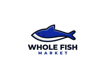 Whole Fish Market Logo Design business design designer fish logo logo design logopreneur market modern unique logo