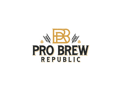 Pro Brew Republic Logo Design branding business design designer graphic logo logopreneur modern typography unique