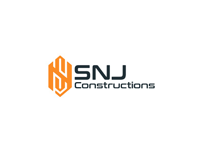 SNJ Constructions Logo Design branding business design graphic logo logo design logopreneur modern typography unique