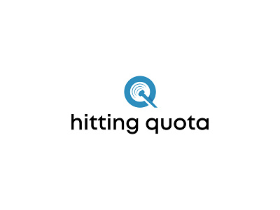 Hitting Quota Logo Design branding business design designer logo logo design logopreneur modern typography unique