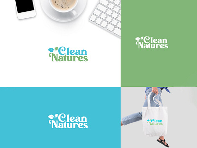 Clean Natures Logo Design advertisement branding business clean creative design designer illustration logo logo design logopreneur modern nature