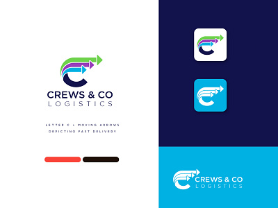 Crews & Co Logistics Logo Design advertisement branding business creative design designer illustration logistics logo logo design logopreneur modern