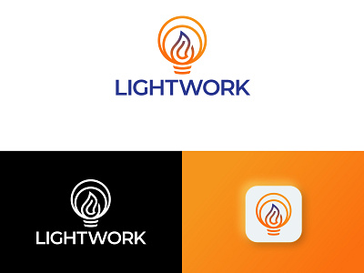 Light Work Logo Design branding business concept creative design designer illustration logo logo design logopreneur modern