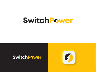 Switch Power Logo Design advertisement branding business concept craetive design designer electric illustration logo logo design logopreneur logotype modern power switch