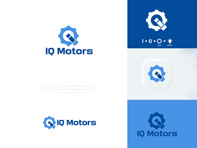 IQ Motors Logo Design animation branding business concept creative design designer illustration logo logo design logopreneur logotype modern motor