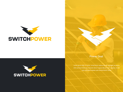Switch Power Logo Design branding business concept creative design designer energy engineer illustration logo logo design logopreneur logotpye modern power switch