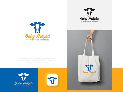 Dairy Delights Logo Design | Social Media Design awesome best branding business classy dairy design designer facebook illustration latest logo logo design logopreneur minimal modern new post social media ads trending