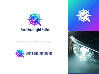 Best Headlight Bulbs Logo Design | Social Media Design