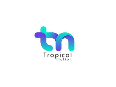 Tropical motion logo design color debut dribbble gradient logo logo design logopreneur minimal modern simple