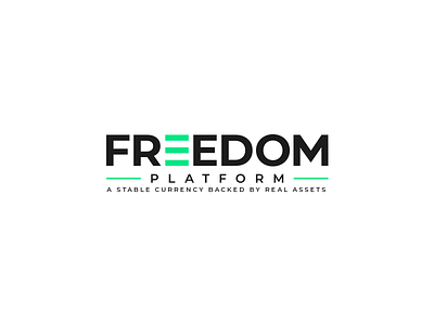 Freedom logo currency currency platform freedom logo logo mark wordmark