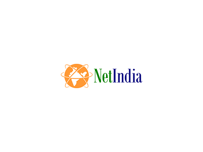 Net India Logo Design abstract internet logo logo design logopreneur radiant design