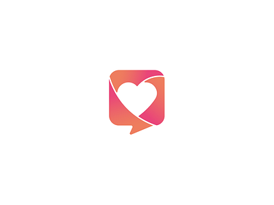 Abstract Heart Shape Logo Design abstract business logo logo design logopreneur single square heart shape design unique