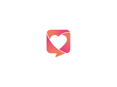 Abstract Heart Shape Logo Design