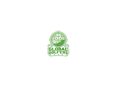 Global Golfers Group Logo Design abstract logo global logo green logo logo logo design logopreneur unique logo