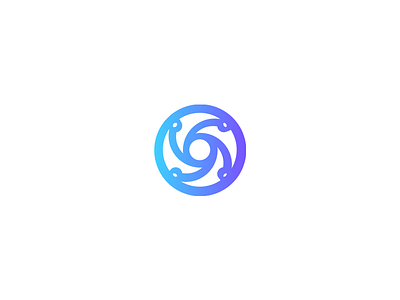 Abstract Blue Circle Logo