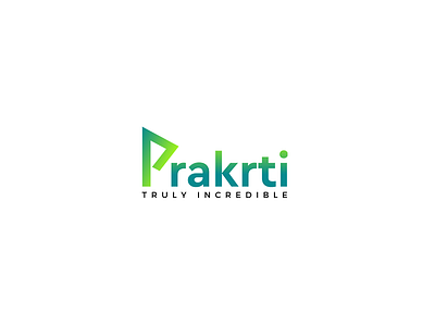 Prakrti Logo Design brand branding business color designer green hindi text logo logo design typography