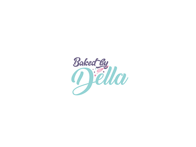 Baked By Della Logo Design business design designer illustration logo logopreneur modern typogaphy unique unique logo