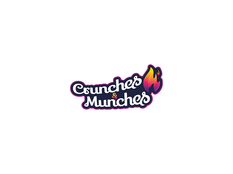Crunches & Munches Logo design typography graphic branding modern single unique logo design logopreneur logo