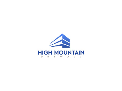 High Mountain Dry Wall Logo Design business design designer logo logo design logopreneur modern typography unique unique logo