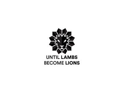 Until Lambs Become Lions Logo Design design designer graphic logo logo design logopreneur modern typography unique logo