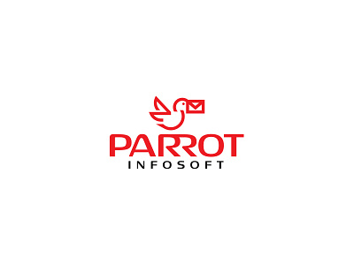 Parrot Infosoft Logo Design