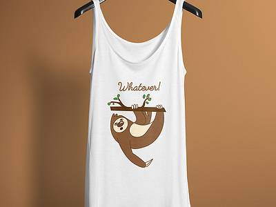 Whatever Sloth - Tshirt Design amazon animal cartoon design merch pod sloth teespring tshirt vector