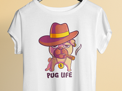 Pug Life - T shirt Design