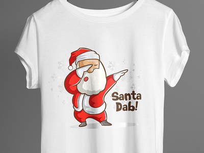 Cute Santa Dab - T Shirt Design