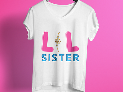 Lil Sister Cute Rakhi T Shirt Design