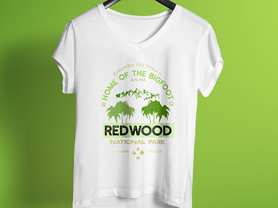 Redwood National Park T Shirt Design