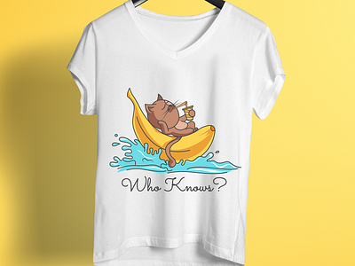 Who Knows T Shirt Design 99 designs amazon branding cartoon enjoy illustration summer t shirt unique design