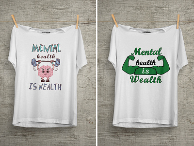 Mental Health Is Wealth T Shirt Design 99 designs amazon cartoon colorful design enjoy famous design illustration summer t shirt unique design