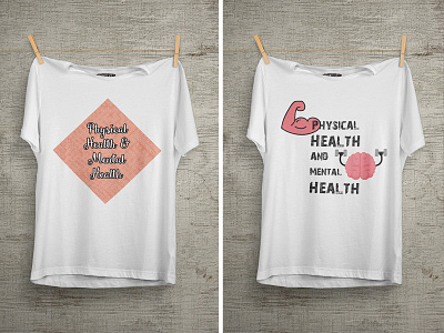 Physical Health And Mental Health -T Shirt Design 99 designs amazon cartoon colorful design design enjoy famous design summer t shirt tshirt unique design