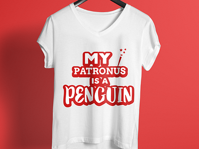 My Patronus  Is A Penguin T Shirt Design
