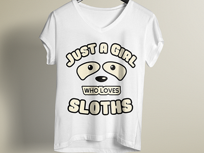 Just A Girl Who Loves Sloths T- Shirt Design 99 designs amazon colorful design design enjoy famous design summer t shirt tshirt unique design
