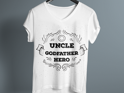 Uncle Godfather Hero T-Shirt Design