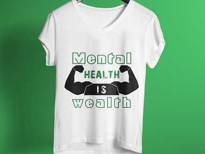 Mental Health Is Wealth T Shirt Design 99 designs amazon branding colorful design design enjoy summer t shirt typogaphy unique design