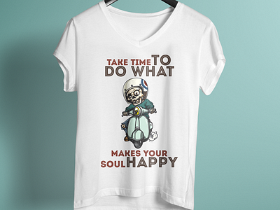 Take Time To Do What Makes Your Soul Happy T Shirt Design 99 designs amazon cartoon design enjoy illustration summer t shirt tshirt unique design vector