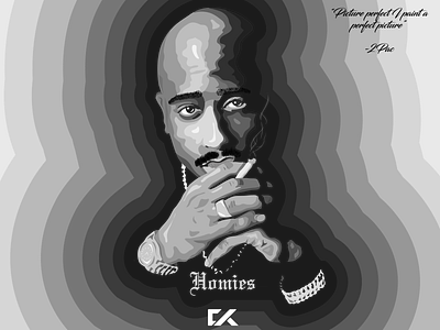 2 Pac Vector Portrait