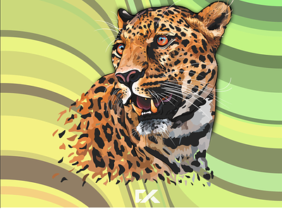 Leopard Vector Art animal colour danger design design art drawing free hand fur graphic art illustration illustrator jungle leopard portrait portrait art spots vector vector art vector artwork wacom bamboo