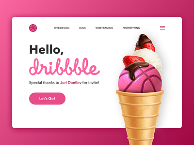 Hello, Dribbble! design hello dribbble illustration invite ui ux web